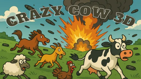Play Crazy Cow 3D game