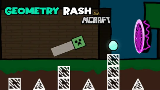 Play Geometry Rash But MCraft game
