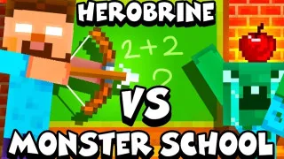Herobrine vs Monster School Herobrine vs Monster School